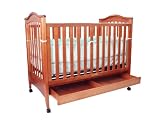 AFG Baby Furniture 6004AP Jeanie Crib Without Drawer - Pecan
