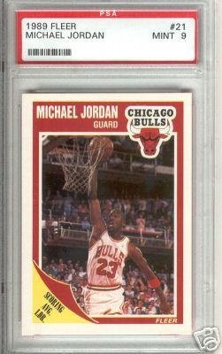 1989 Fleer Chicago Bulls Michael Jordan PSA 9 Basketball Card #21
