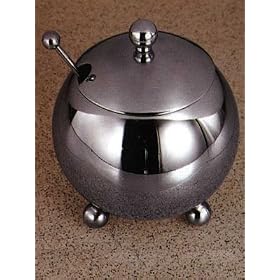 European Gift Stainless Steel Sugar Bowl with Spoon - 540 by La Pavoni