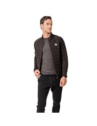 Apparel: RBX Active Mens Mid-layer Quilted Full-front Zip-up Jacket Black M