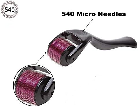 2015 Hotsale Portable PREMIUM Derma Roller - 540 Needles High Quality Surgical Stainless Steel Microneedle Roller for Face and Body - Micro Needle Roller for Face, Eyes, Wrinkles, Fine Lines, Blackheads, Acne Scars, Enlarged Pores, Cellulite and Stretch Mark Removal - Skin Care Treatment for Pigmentation, Hair Loss, and Scalp 0.5mm