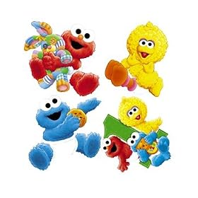 Sesame Street 1st Birthday Wall Decorations 4pc