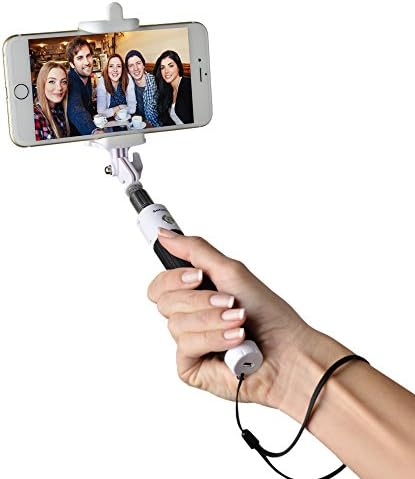 Selfie Stick 2015 Foldable Pocket Design - by Selfie Stixx - Built in Bluetooth Shutter, compatible with iPhone 6 Plus, 6, 5, 5S, 5C, and Samsung Galaxy S6, S5, S4 Note 4, 3 (Black)