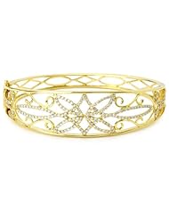 Katie Decker "Venetian" 18k Yellow Gold and Diamond Cuff Bracelet