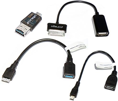 Cirago USB OTG (3-In-1) Kit for Galaxy S5, S4, Tab Pro, Note Edge/4/3/10.1 - Retail Packaging - Black
