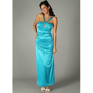 Gathered Keyhole Tie-Behind Sheath for Bridesmaid Formal Prom Gathered Keyhole Tie-Behind Sheath for Bridesmaid Formal Prom