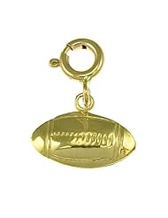Dazzlers Solid 14k Gold Football Ball Charm Pendant Available in three colors from jewelsberry (weights: 0.8 grams only)