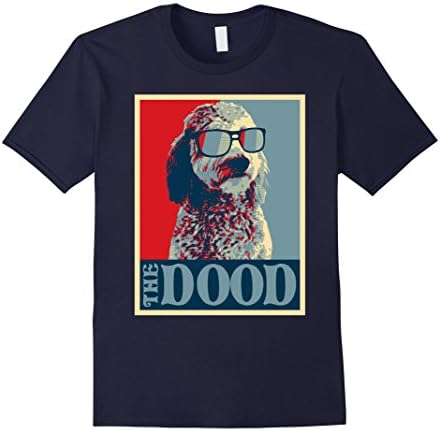 Men's Goldendoodle The Dood T-Shirt Large Navy