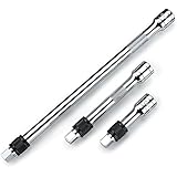 Neiko&reg; 00295A 3/8" Drive Locking Extension Bars for Removing Sockets and Sparkplugs, 3", 6", 10" | 3 Piece Cr-V Set