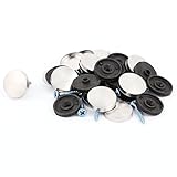 uxcell 鏡の装飾的なネイル　プラスチック製シルバートーン　22mm径 16個入り