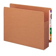 Smead End Tab File Pocket, Letter, Straight, 3.5-Inch Expansion, Redrope, 10 per Box (73780)