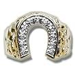 .065 CT MENS DIAMOND HORSESHOE RING
