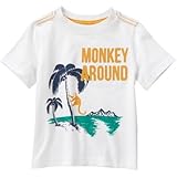 クレイジーエイト Crazy 8/ モンキーAラウンドティ ホワイト トップス半袖Tシャツ 6～12ヶ月【並行輸入】