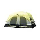 5 Person 2 Room Tent Design with Mesh Screen and Top Cover (9′ x 8′ x 75″)