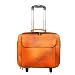 Leather World Trendy Rust Mango Genuine Leather Overnight Luggage Bag genuine leather office bags laptop bags briefcase RS.5499.00