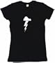 Cloud With Lightning Bolt Women's Babydoll Petite Fit Tee Shirt in 6 Colors Small thru XL