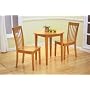 30" Round Maple Finish Wood Dining Room Kitchen Table
