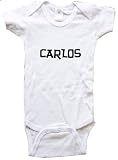 CARLOS / Hurry Up - Name-series - White Or Blue Onesie / Baby T-shirt