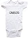 CARLOS / Hurry Up - Name-series - White Or Blue Onesie / Baby T-shirt