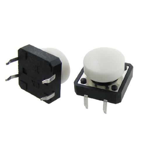 uxcellÂ® 10 Pcs Momentary Tact Tactile Push Button Switch 12 x 12 x 12mm 4 Pin DIP w Cap