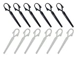 Hair Art Euro Roller Clips 2.5" Black And White (Pack of 12)