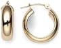 Duragold 14k Yellow Gold Half Round Hoop Earrings