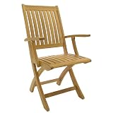 Batavia Teak Folding Armchair by Arbora Teak