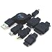 Rix&nbsp;e&nbsp;Charger&nbsp;FOMA/SoftBank/au/miniUSB/Dslite/PSP/iPod�p&nbsp;USB�[�d�P�[�u��&nbsp;�u���b�N&nbsp;RX-LBJC6BK