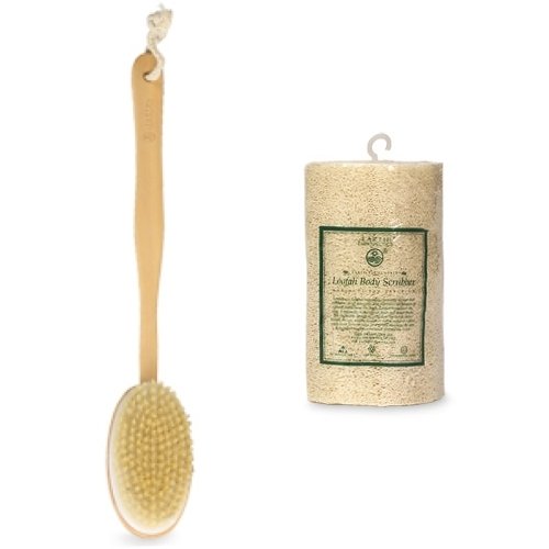 Natural Bristle Back & Body Brush and 5
