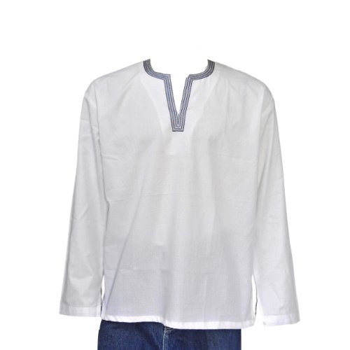 Mens Long Sleeve Lässige Baumwoll-Shirt Kurta 