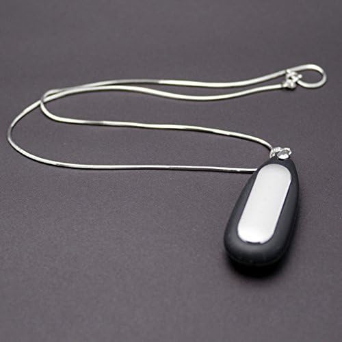 xiaomi band,iPeli(TM)Fashion Replacement Pendant with S925 Silver Necklace for Xiaomi Sports Miband Bracelet(black silicone)