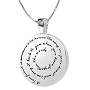 Sterling Silver "A True Friend Is Someone Who Knows The Song In Your Heart And Can Sing It Back To You When You Have Forgotten The Words", Circle Pendant, 18"