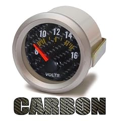 Voltanzeige / Voltmeter Zusatzinstrument 52mm - CARBON