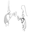 Sterling Silver Kokopelli Dangle Earrings