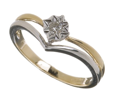 Damen-Ring 9 Karat (375) Gelbgold Gr. 57 (18.1)  Diamanten PR06365YJ Preisvergleich