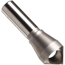 Magafor 411 Series Cobalt Steel Single-End Countersink, Uncoated (Bright) Finish, Zero Flute, 90 Degrees, Round Shank, 0.5" Shank Diameter, 0.812" Body Diameter