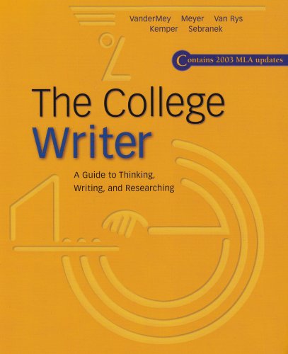 The College Writer: A Guide to Thinking, Writing, and Researching, MLA Update