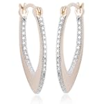 SAVE $30 - SS 18kpl Genuine Diamond Hoop Earrings $19.99