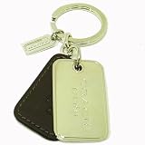(コーチ)COACH キーフォブ・キーホルダー [レザーXメタル プレート] F92975 SV/MA マホガニー 並行輸入品