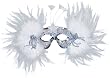 White Snowflake Mardi Gras Mask