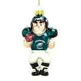 NFL Philadelphia Eagles Caucasian Player Mouth Blown Glass Christmas Ornament