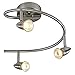 Pro Track Spiral 3-Head LED Ceiling Track Light Fixture Kit Spot-Light GU10 Directional Adjustable Silver Brushed Nickel Finish Metal Modern Kitchen Bathroom Living Room Dining Hallway 11