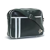 Dunlop School Shoulder Flight Bag - Stripes Green / White