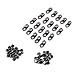 20 Sets Metal Boot Hooks Lace Fittings with ivets for Camp Hike Climbing Repair Leather Boot Shoes Repair Buckle