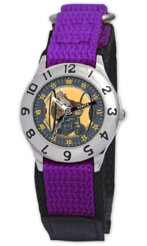 Disney Kids' D861S504 G-Force Agent Darwin and Hurley Time Teacher Purple Velcro Watch