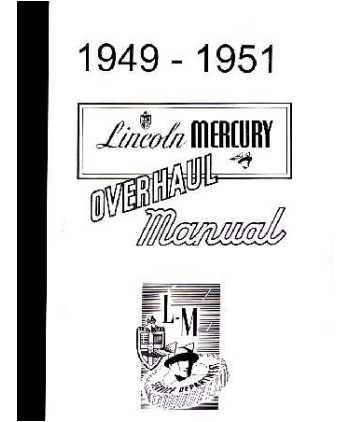1949 1950 1951 Lincoln Mercury Shop Service Repair Manual Mechanic Book OEM