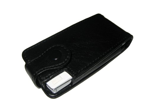 BLACK Genuine Leather Case + FREE screen protector for Sony Walkman Video NWZ-A815, NWZ-A816, NWZ-A818, NWZA815, NWZA816 & NWZA818