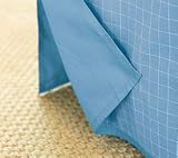 Tattersall Woven Bed Skirt - Chambray Tattersall