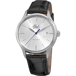 Ebel Men's 9120R41/6430136 Classic Mens Silver dial Black Strap Watch by Ebedee