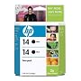 HP 14 Twinpack Large Black Ink Cartridges (C9330FN)